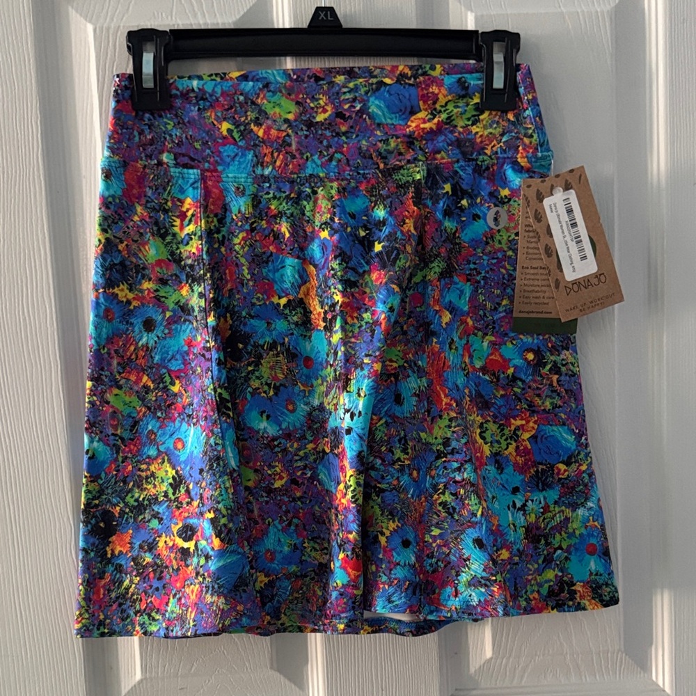 Vibrant Floral Dona Jo Activewear Skirt